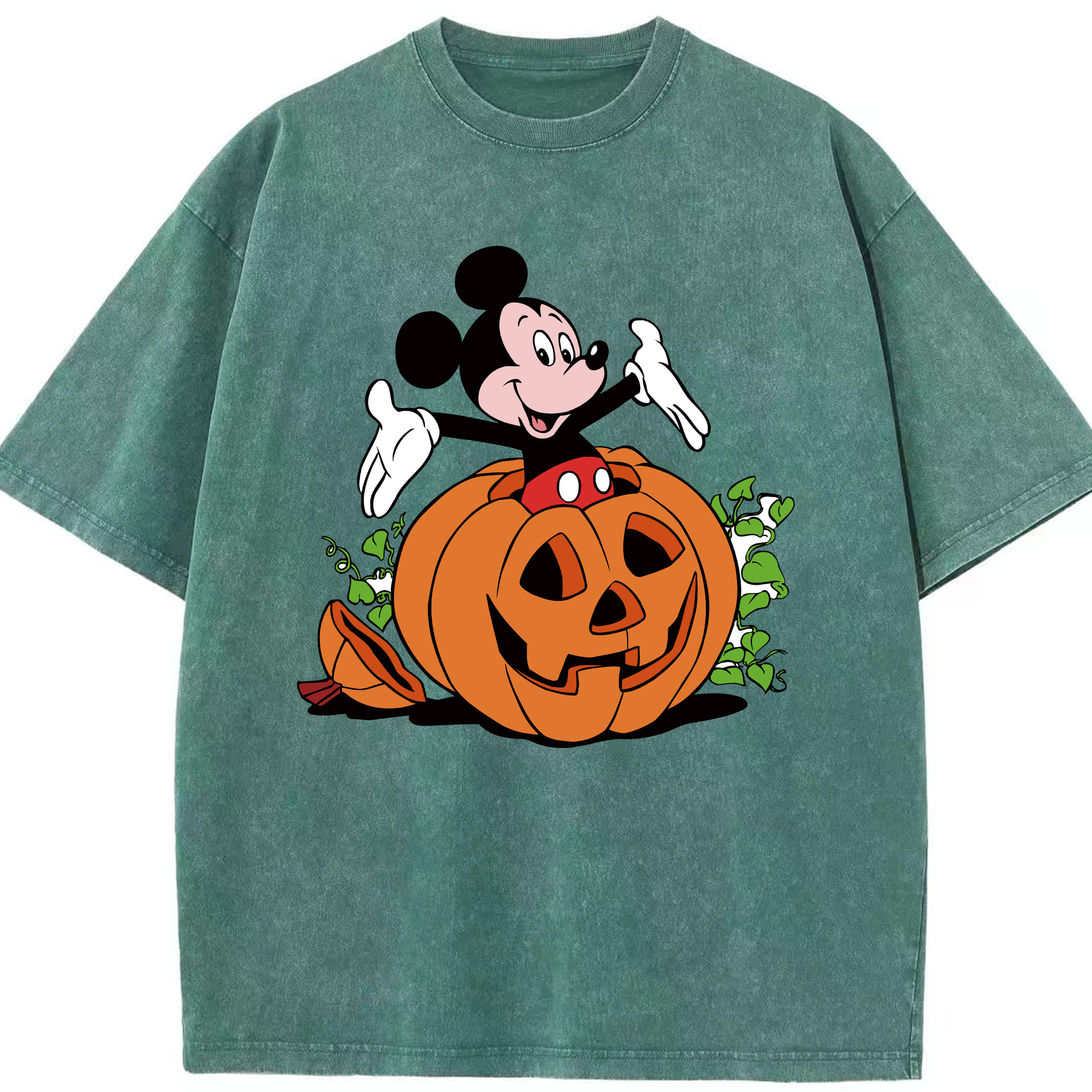 （画像用） ミッキーマウス Mickey Mouse 綿100% ヴィンテージ風 半袖Tシャツ（フロントプリント）
